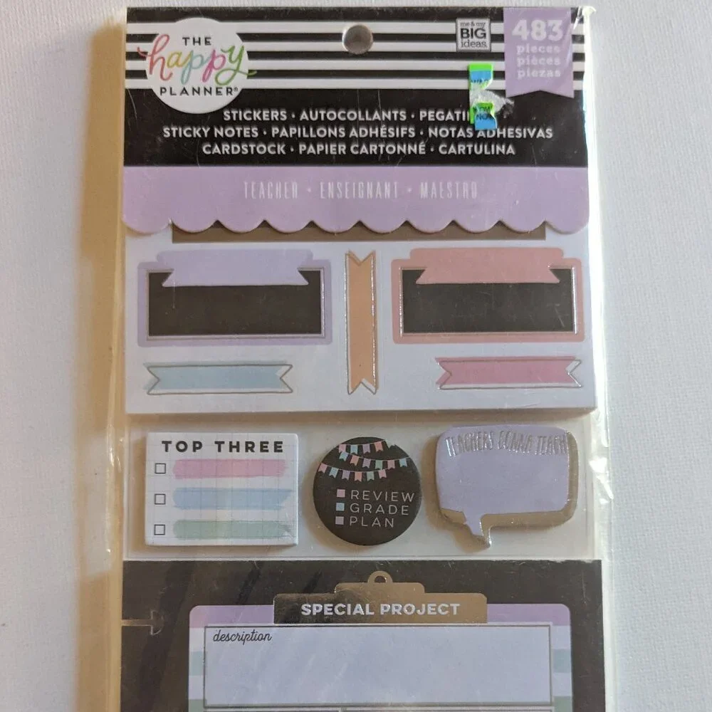 NWT Back to School Teacher 483 pcs Happy Planner Sticker Multi Pack Stickers NEW